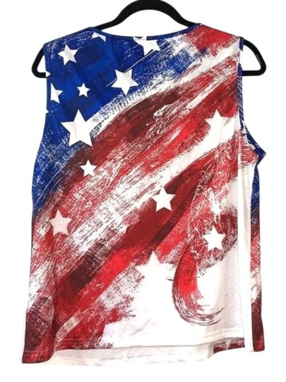 American Flag Graphic Tank Top Sleeveless Patriotic Shirt Womens Casual Summer W - Picture 5 of 7